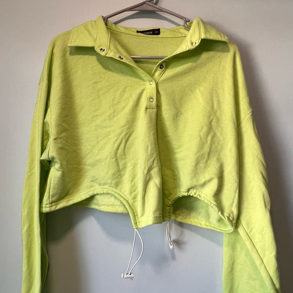 Oversized Crop top hoodie from shein